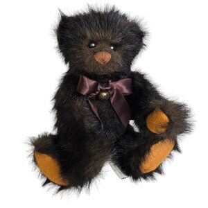 Black Jointed teddy Bear by Lorraine Ganz Cottage‎ Collectibles Shake it / noise